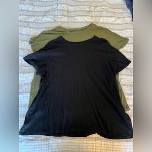 a new day Black and Olive Short Sleeve Tees